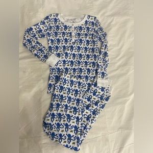 Roller Rabbit girls monkey pajama set in blue